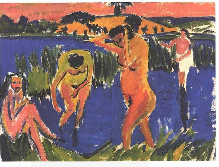 Ernst Ludwig Kirchner Four bathers China oil painting art